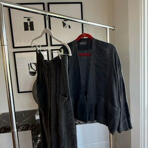 🖤 OSKA Two-Piece Textured Linen Set — Size II